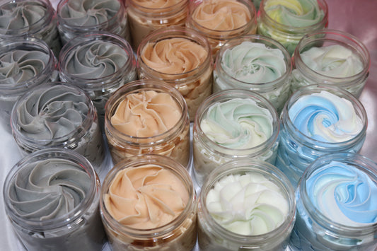 (14) 4oz (no label) Men’s body butters