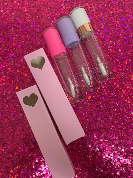30 Empty pink lipgloss boxes only (big tubes)